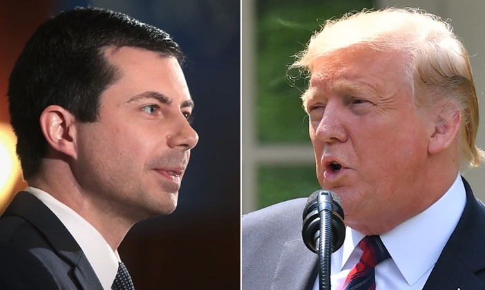 Pete Buttigieg e Donald Trump